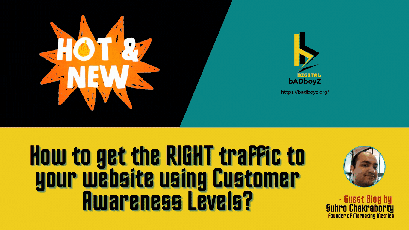 How to get the RIGHT traffic to your website using Customer Awareness Levels by Subro Chakraborty DIGITAL bADboyZ